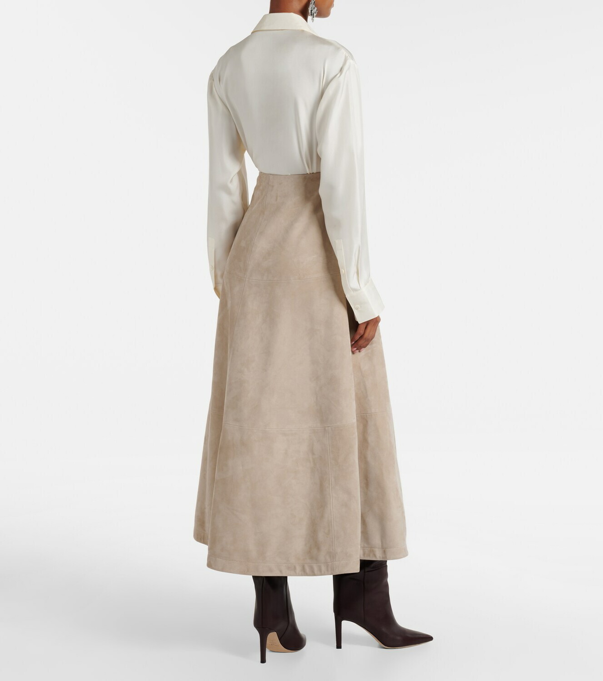 Altuzarra Varda suede maxi skirt