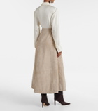 Altuzarra Varda suede maxi skirt