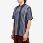 Polar Skate Co. Men's Herringbone Jacques Short Sleeve Polo in Blue