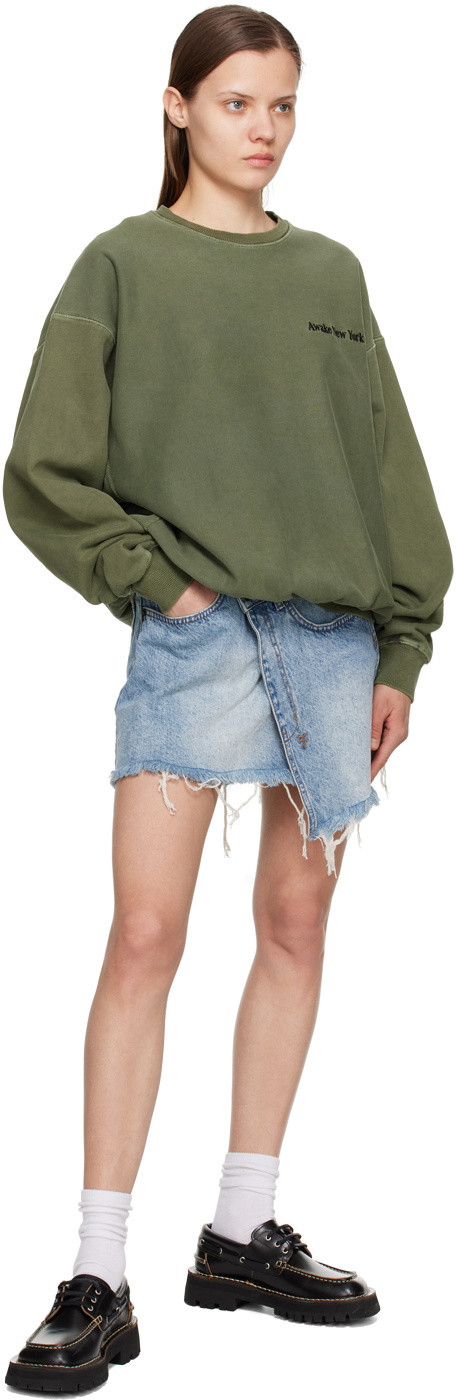 Awake NY Green Pigment-Dyed Sweatshirt