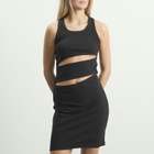 Coperni Women's Spiral Tank Dress in Black