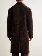 Gabriela Hearst - Leather-Trimmed Shearling Car Coat - Brown