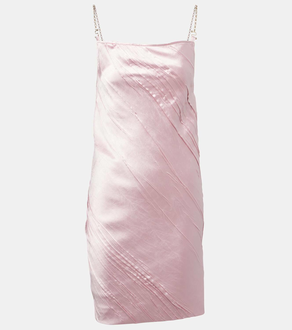 Sportmax Carta pleated satin minidress