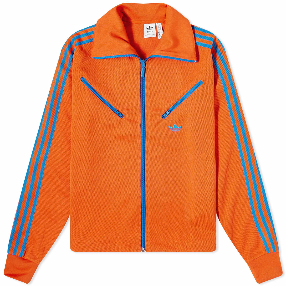 Orange adidas best sale tracksuit top