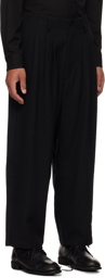 Yohji Yamamoto Black Pleated Trousers