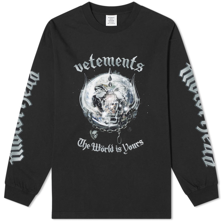 Photo: VETEMENTS x Motorhead Long Sleeve World Oversized Tee