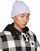 Acne Studios Purple Logo Beanie