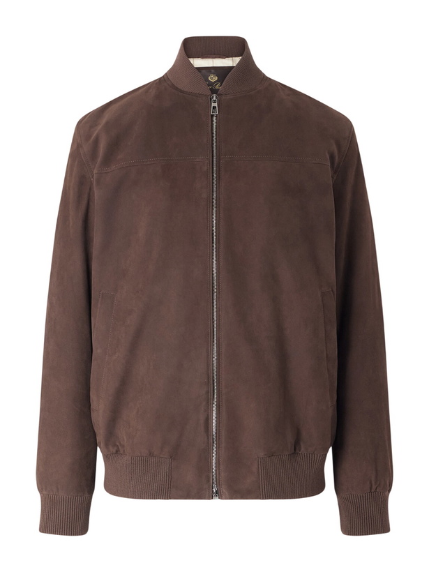 Photo: Loro Piana - Ivy Padded Suede Bomber Jacket - Brown