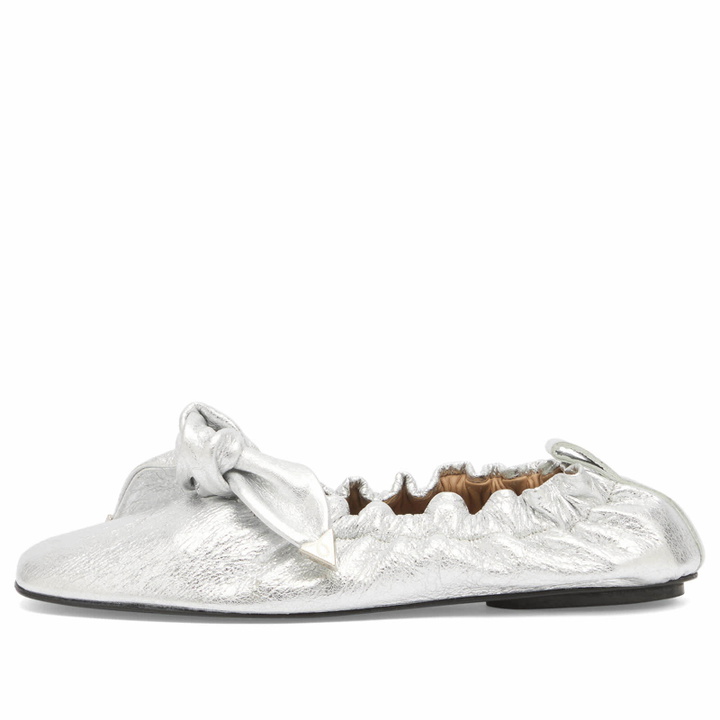 Photo: Toga Pulla Women's Metallic Leather Ballet Shoes in Silver
