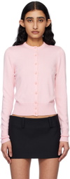 GUIZIO Pink Emelie Cropped Cardigan