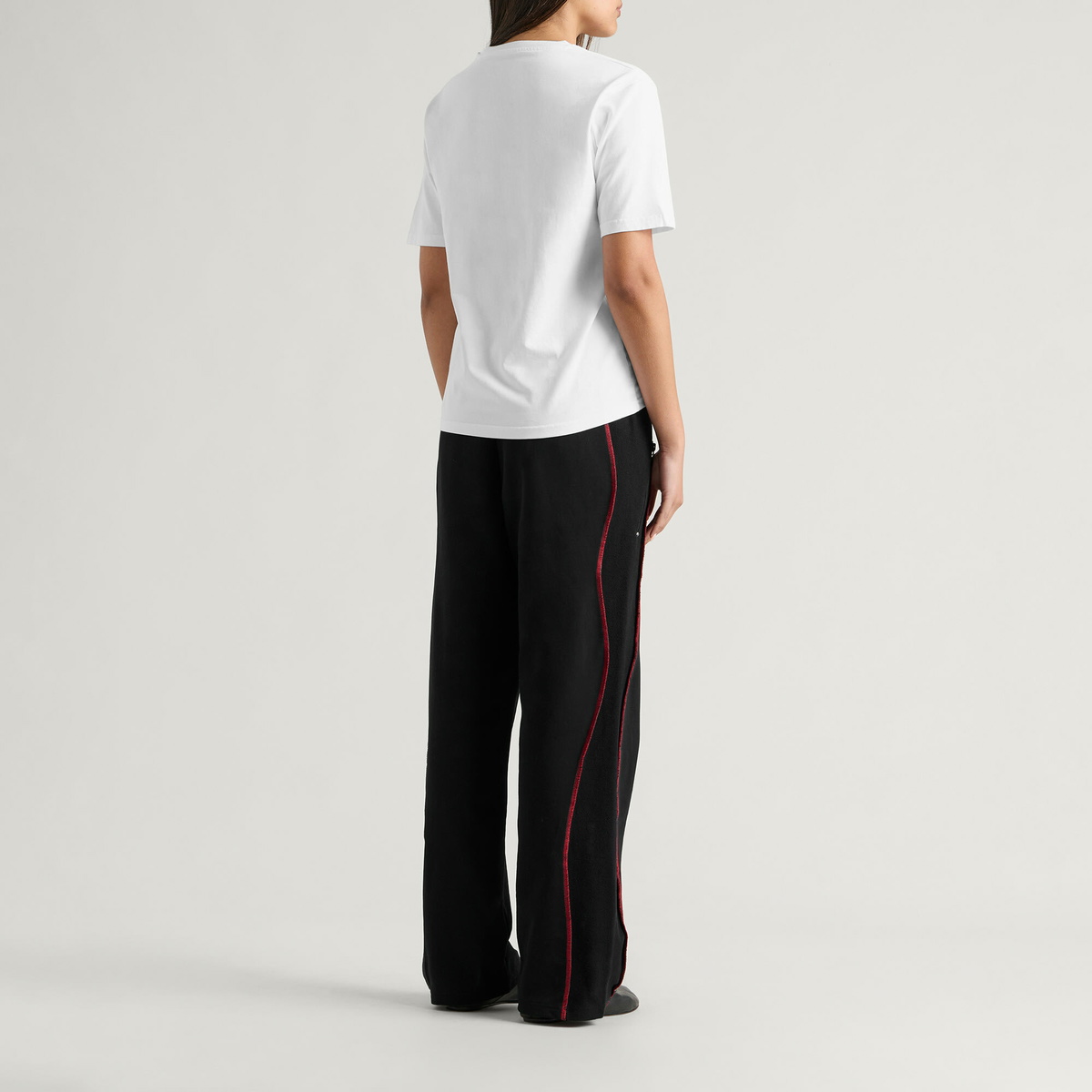 Navinder Nangla Squiggle Sweatpant in Black/Red