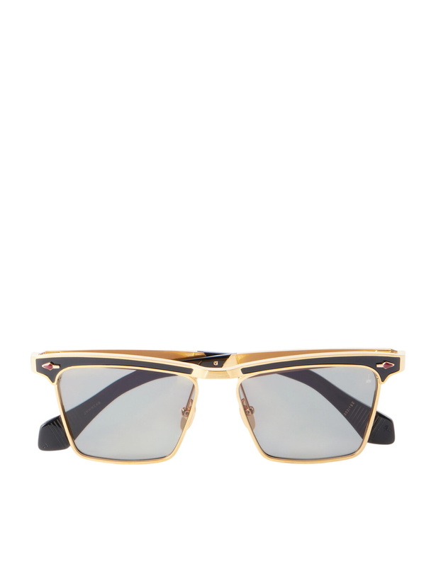 Photo: Jacques Marie Mage - Miles City Squared-Frame Gold-Tone Sunglasses