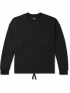 Zegna - Logo-Embroidered Cotton-Blend Jersey Sweatshirt - Black