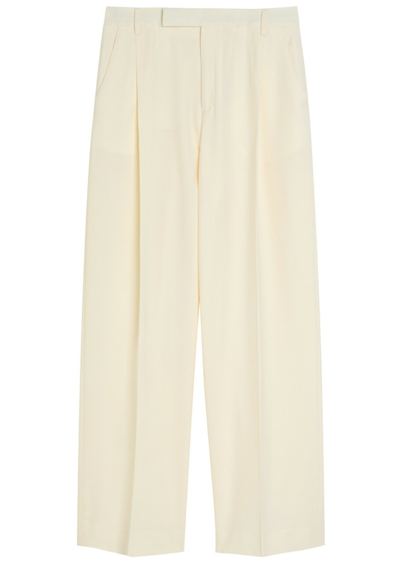 Photo: Maria Mcmanus Straight-leg Stretch-wool Trousers Ivory