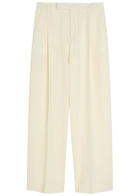 Maria Mcmanus Straight-leg Stretch-wool Trousers Ivory