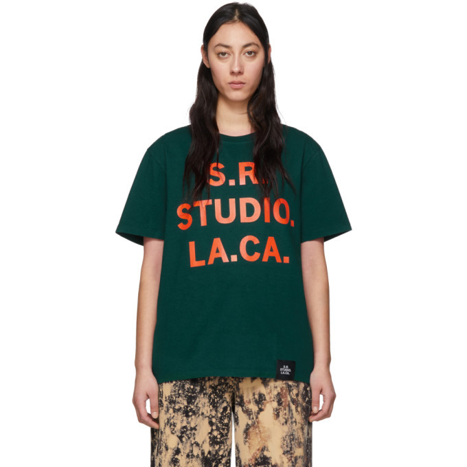S.R. STUDIO. LA. CA. Green and Orange Vampire Sunrise T-Shirt