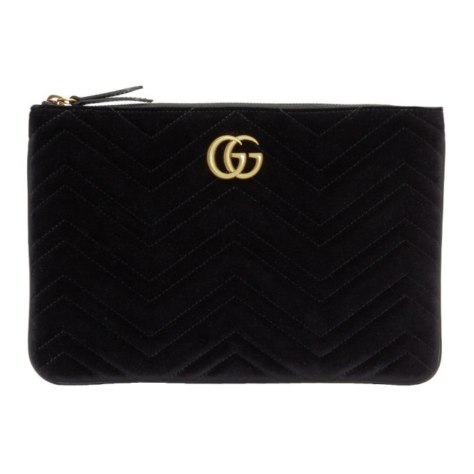 Gucci: Black GG Marmont 2.0 Quilted Card Holder