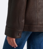 Veronica Beard Silversmith leather jacket