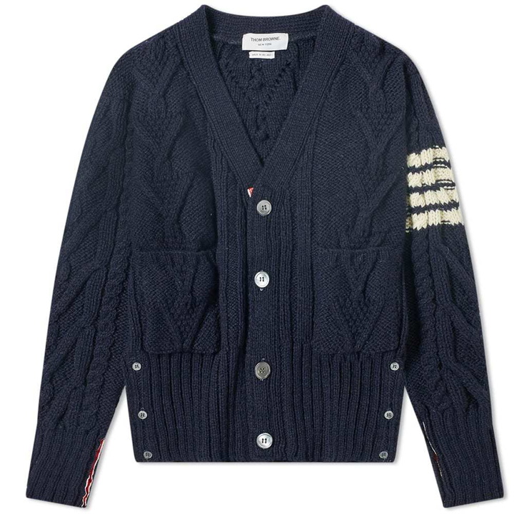 Photo: Thom Browne Aran Cable 4 Bar Donegal Cardigan