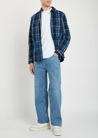 Belstaff Fleet Checked Cotton-poplin Shirt Navy