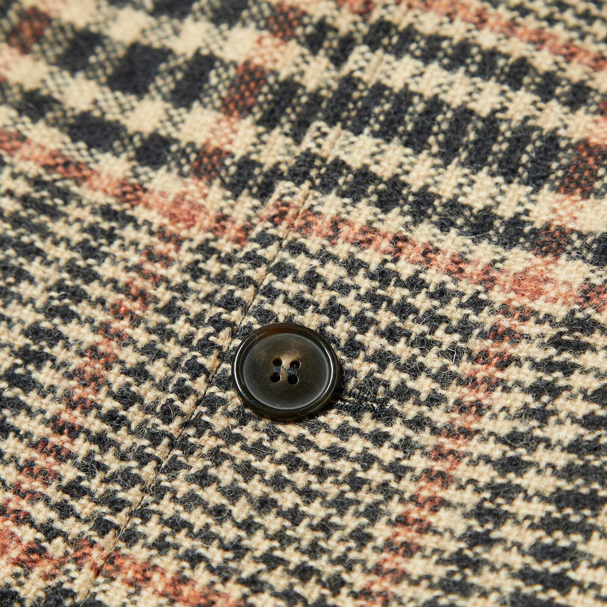 A.P.C. Etienne Check Wool Overcoat in Beige