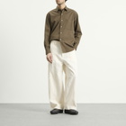 Kaptain Sunshine Men's Regular Collar Shirt Stripe in Brown