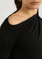 Courrèges One-shoulder Jersey Maxi Dress Black