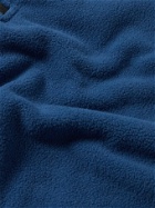 7 DAYS ACTIVE - Logo-Embroidered Colour-Block Fleece Sweatshirt - Blue