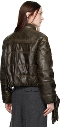 Saks Potts Brown Franklin Leather Jacket