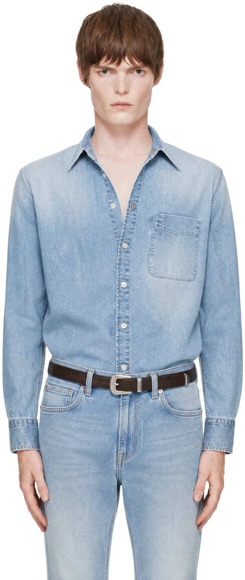 Carter Young Blue Denim Business Shirt