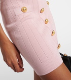 Balmain High-rise knitted miniskirt