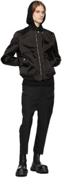 Rick Owens Black Flight Bomber Jacket