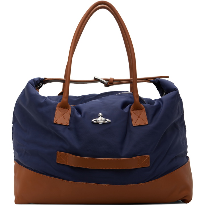 Photo: Vivienne Westwood Navy & Brown Sid Weekender Duffle Bag