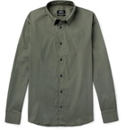 A.P.C. - Andre Stretch-Cotton Poplin Shirt - Men - Green