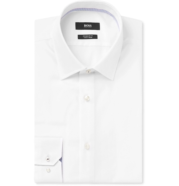 Photo: Hugo Boss - White Gelson Cotton-Poplin Shirt - White