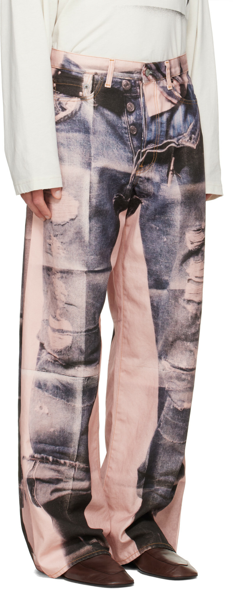 Acne Studios Pink Trompe-L'oeil 1981 Jeans