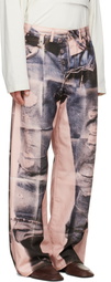 Acne Studios Pink Trompe-L'oeil 1981 Jeans