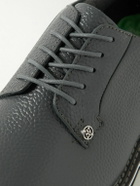 G/FORE - Gallivanter Suede-Trimmed Pebble-Grain Leather Golf Shoes - Gray
