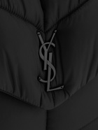 SAINT LAURENT - Logo-Embellished Padded Quilted Shell Messenger Bag - Black