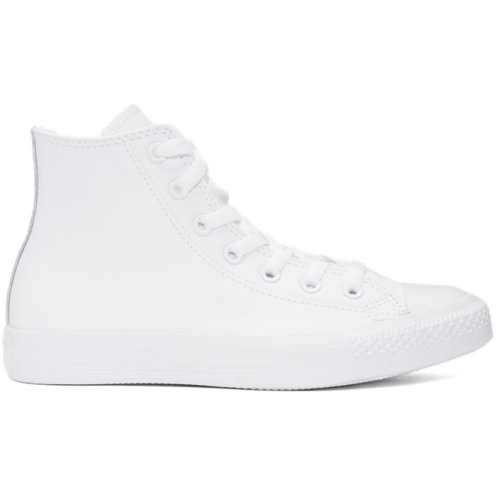 Photo: Converse White Leather CTAS High-Top Sneakers