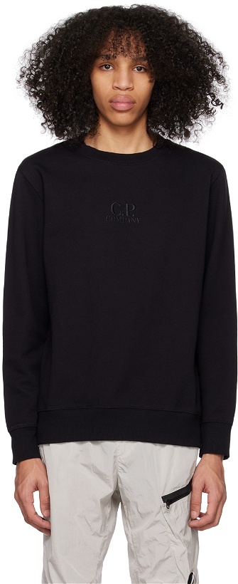 Photo: C.P. Company Black Embroidered Sweatshirt