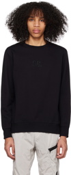 C.P. Company Black Embroidered Sweatshirt