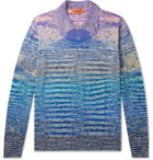 Missoni - Striped Wool-Blend Polo Shirt - Blue