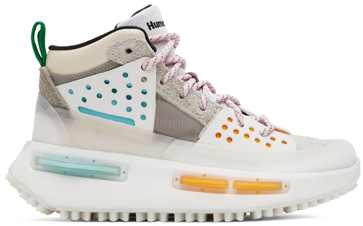 Photo: adidas x Humanrace by Pharrell Williams Off-White Trail Hike Sneakers