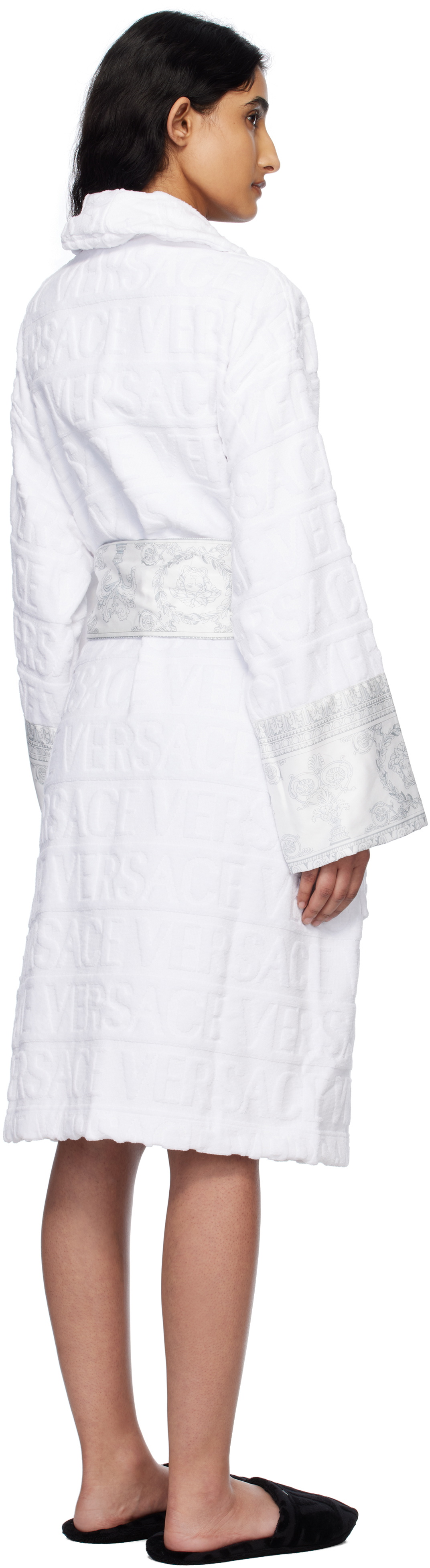 Versace Underwear White 'I Heart Baroque' Bathrobe