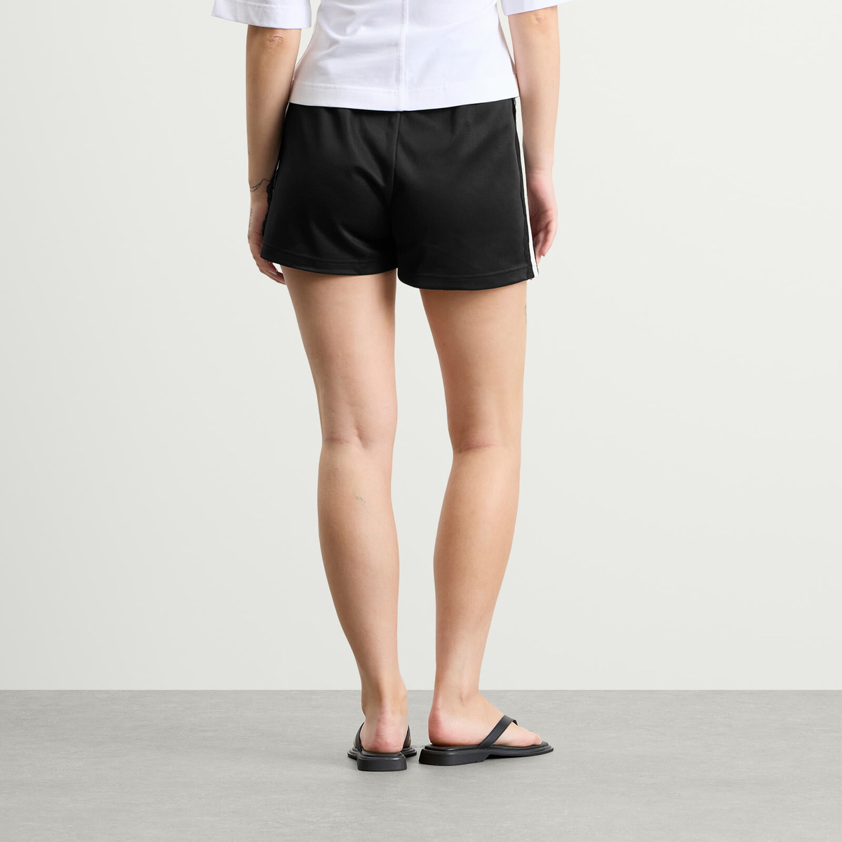 Adidas Women's Lace 3 Stripe Shorts in Black