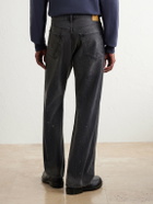 John Elliott - Straight-Leg Paint-Splattered Distressed Jeans - Black