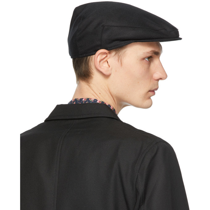 Comme des Garcons Shirt Black Lochcarron Edition Wool Flat Cap
