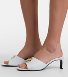 Gucci Double G leather mules