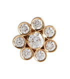 Sophie Bille Brahe Bellis single 18kt yellow gold earring with diamonds